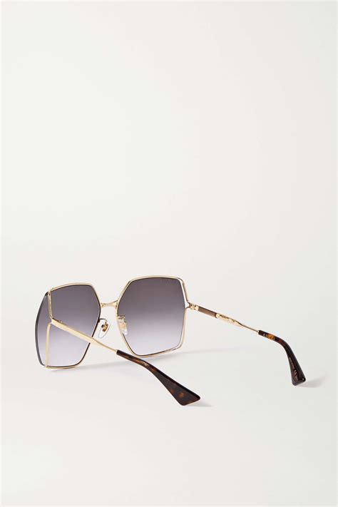 gucci eyewear hexagonal frame glasses|Gucci hexagon sunglasses.